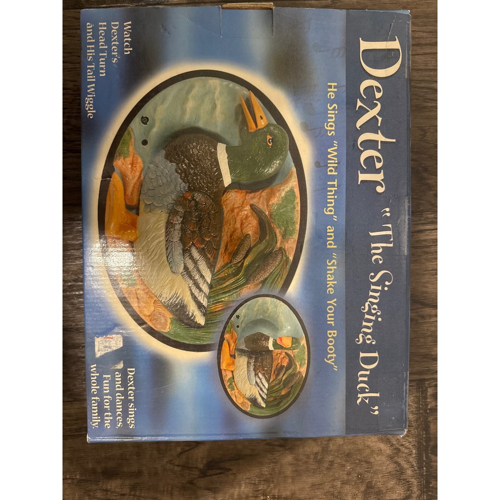 Dexter The Singing Duck Animated Mallard Sings Wild Thing Shake Your Booty Boxed